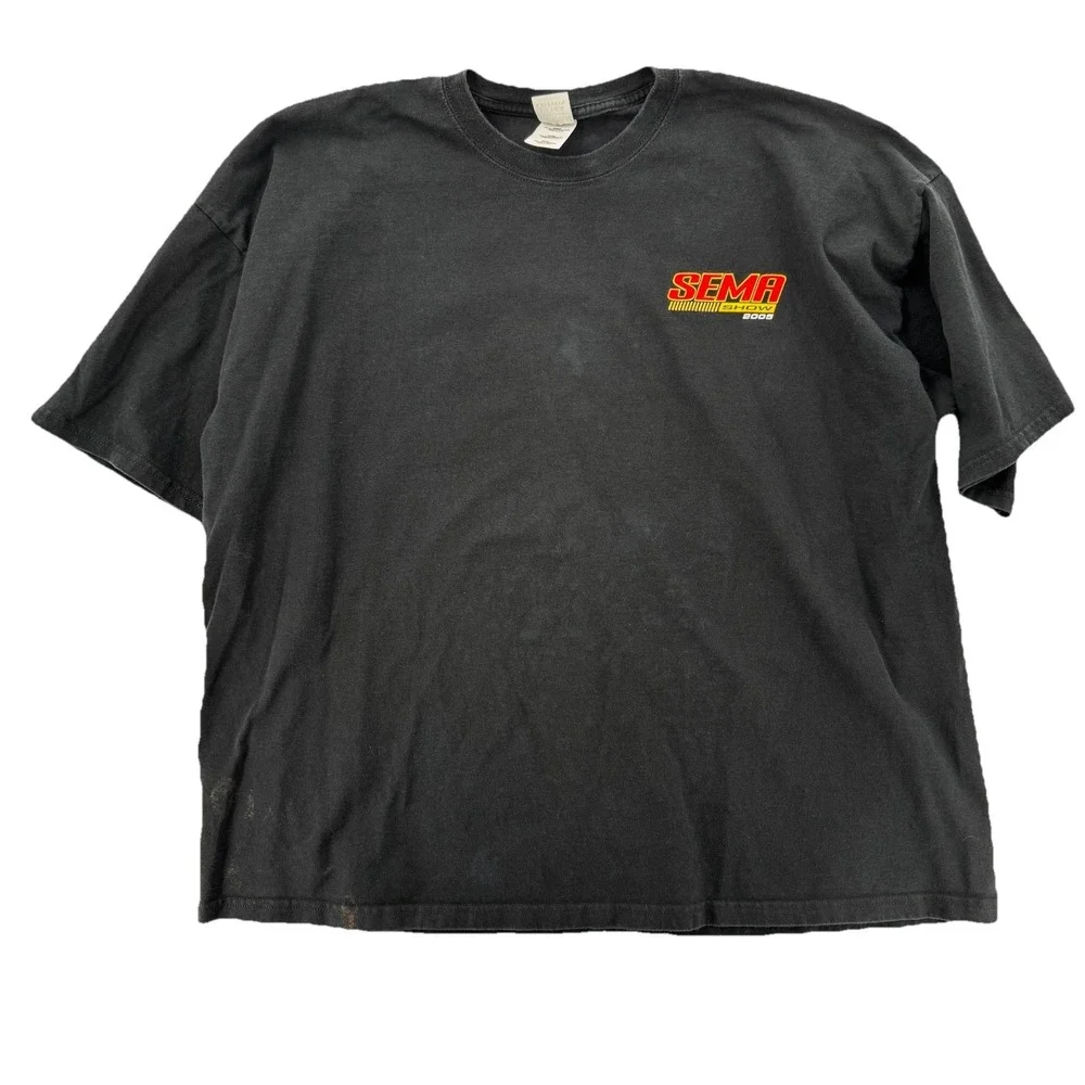 VTG SEMA Show T-Shirt‎ Mens 3XL Black 2005 Las Vegas Graphic Car Racing Gildan